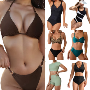 Maillots de bain bikini grande taille pour femmes, personnalisables avec logo, vente en gros, collection 2022, sexy, imprimés sur mesure, pour la compétition - Product Image 1
