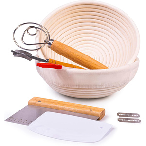 Superbaking Rattan Food Grade <b>Bread</b> Proofing <b>Basket</b> Set Round 9" Sourdough Proofing <b>Basket</b> for <b>Bread</b> Making Tools Supplies - Product Image 1