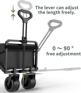 Gerobak Lipat 200L Tugas Berat, Kereta Dorong Lipat, Gerobak Pantai Serbaguna dengan Roda Besar untuk Pasir - Product Image 5