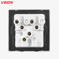VBQN Classical A83 Series nuevo 10a AC 220V 250V Muti color PC 3 Gang 2 way 86 placa interruptor de pared