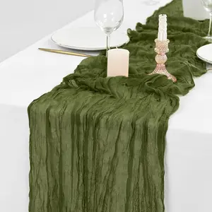 Cheesecloth Table Runner With Matching Napkins Table Runner Set Royal Blue Table Runners