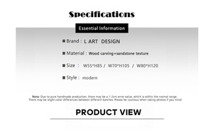 Bộ ba hiện đại màu trắng thủ công gỗ chạm khắc tường nghệ thuật cho Trang chủ trang trí trừu tượng sơn treo chức năng - Product Image 6