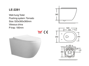 Juego de inodoro de cerámica de alta calidad moderno, suspendido en la pared, oculto, <span class=keywords><strong>flotante</strong></span>, de doble descarga, sin tanque, Inodoro para baños de villas - Product Image 5