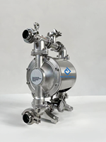 Pompe à membrane pneumatique à pâte liquide de qualité hygiénique en acier inoxydable Offres Spéciales