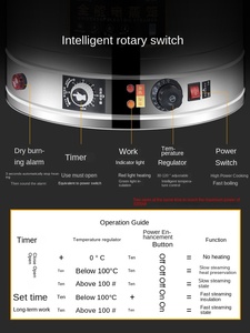 Pentola a Vapore Elettrica con Coperchio 5+ Livelli Multifunzione Commerciale Grande Capacità con Timer Automatico in Acciaio Inox 201 per Panini al Vapore - Product Image 4