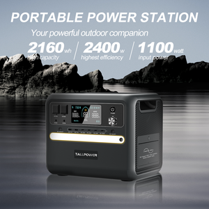 เครื่องกำเนิดไฟฟ้าลิเธียมแบบพกพา 2400w พลังงานแสงอาทิตย์ สำหรับตั้งแคมป์กลางแจ้ง TALLPOWER 2400 Portable Power S ขายส่ง - Product Image 2