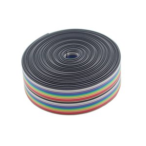 Cable Plano de Alta Tensión Raogoodcx de 20 Hilos Sin Blindaje, 16 Pies, Color Arcoíris, IDC para Electrónica - Product Image 2