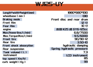 WJ125-UY: Sporty 125cc Motor Gas <strong>Scooter</strong> with Premium Performance &amp; Tech - Product Image 2