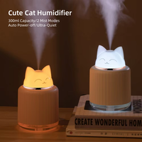Mini humidificateur d'air mignon en forme de chaton avec fonction d'aromathérapie, garantie 1 an, diffuseur de bureau en plastique pour la maison, la voiture, l'hôtel YS