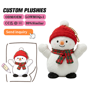 Portachiavi Personalizzato Babbo Natale in <span class=keywords><strong>Peluche</strong></span>, Simpatico Giocattolo Imbottito OEM ODM, Regalo <span class=keywords><strong>Natalizio</strong></span> in Cotone PP Ricamato Super Morbido - Product Image 4