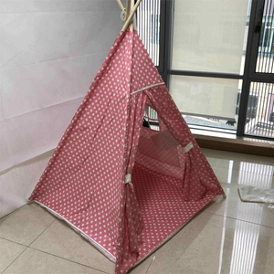 Tente de jeu portable en coton <span class=keywords><strong>rose</strong></span> pour bébé/enfant, tente <span class=keywords><strong>tipi</strong></span> pour filles, tente de jeu pour enfants, maison de jeu <span class=keywords><strong>tipi</strong></span> - Product Image 1