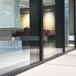 Wazzor Factory <span class=keywords><strong>Prix</strong></span> de gros Façade mur-rideau en verre moderne en alliage d'aluminium étanche pour immeuble de bureaux - Product Image 5