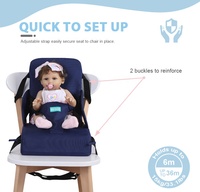 Siège rehausseur pour bébé pliable, portable, réglable et multifonctionnel en mousse, gris, pour table à manger