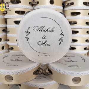 Tambourins portatifs en gros, instruments de musique bruyants pour mariages et fêtes, tambourins de 6 pouces pour l'église, prix du tambourin - Product Image 1