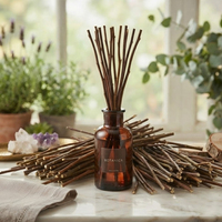 Bâtonnets diffuseurs d'arômes en rotin et saule écologiques et durables pour la décoration intérieure
