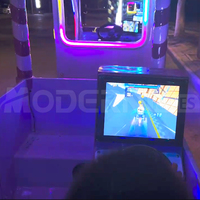 Train électrique sans rails pour enfants, équipement de divertissement pour aire de jeux avec écran de jeu vidéo