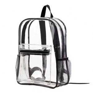 Sac à dos transparent en PVC pour femmes et hommes, idéal pour l'école, la mode, les voyages et le rangement en extérieur - Product Image 1