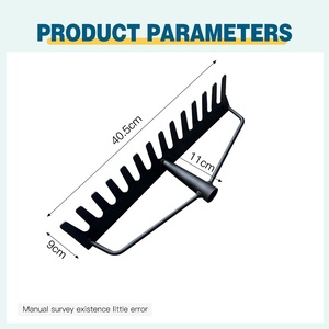 Tête de râteau de jardinage en acier 50Mn à 14 dents pour nivellement du sol, outils de pelouse, vente en gros directe usine - Product Image 2
