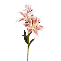 Bunga Lily Retro Lukisan Minyak Simulasi Sutra, Efek Gradasi, Embos, Tampilan Mewah, Bunga Palsu untuk Fotografi Pernikahan