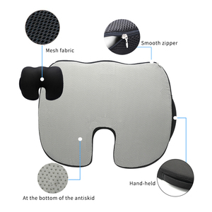 Satu Set bantalan busa memori ortopedi Coccyx dan bantal busa memori penopang pinggang - Product Image 5