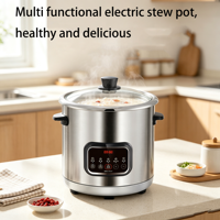 Casserole électrique multifonctionnelle en acier inoxydable, spécialement conçue pour les restaurants, pour cuire le riz et faire mijoter des soupes