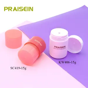 Emballage de conteneur de baume à lèvres vide unique écologique de 15g pot de masque à lèvres en plastique rotatif à fond personnalisé de 0.53oz