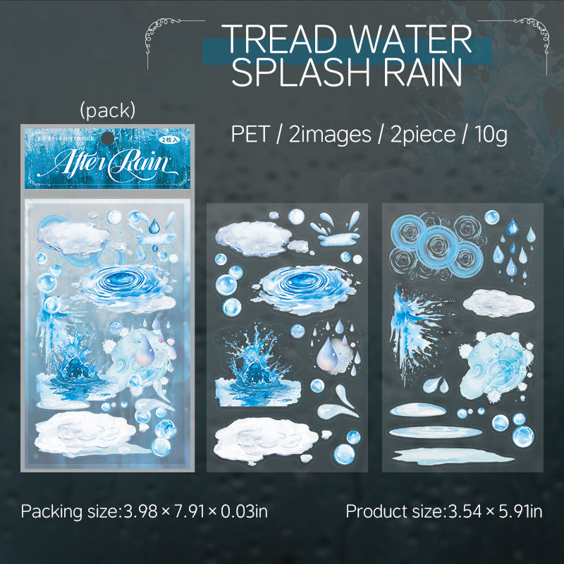 C Treading water and splashing rain