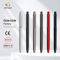 Stylo gel lesté personnalisé avec logo, peint par pulvérisation, clip en plastique et métal, pointe 0,5 mm, à clic