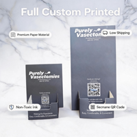 Support de brochure en carton personnalisé, présentoir de comptoir, porte-dépliants en papier pour cartes de visite, présentoir promotionnel POS
