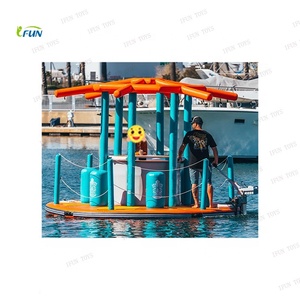 Bateau Donut Gonflable pour BBQ Extérieur, Dôme Flottant, Île Tiki, Bar, Tente, Maison de Bateau, Matériau PVC EN14960 - Product Image 4