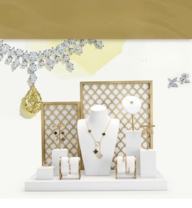 Custom High end jewelry display prop set metal jewelry stand <b>earring</b> bracelet necklace display stand - Product Image 6