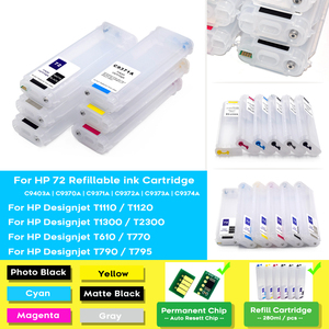 Cartouche d'encre de recharge BOMA.LTD 280ML*6 couleurs pour HP72 avec ARC pour traceurs <span class=keywords><strong>HP</strong></span> <span class=keywords><strong>Designjet</strong></span> T610 T770 <span class=keywords><strong>T790</strong></span> T795 T1100 T2300 T1120 72 - Product Image 6
