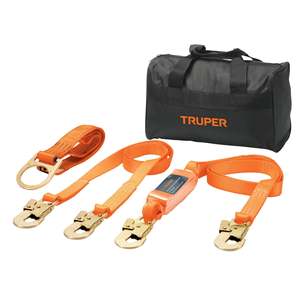 Kit antichute pour équipement de protection personnelle Truper ARN-KIT-3 avec harnais en polyester à trois anneaux pour le sauvetage - Product Image 2