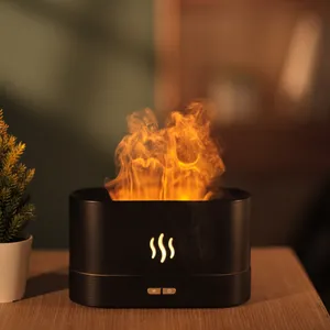 New arrivals Cool Mist Ultrasonic Usb Led room Aroma Essential Oil Diffuser Portable h2o flame air fire humidifier