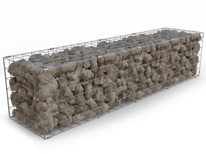Blocs de mur de soutènement en <span class=keywords><strong>gabion</strong></span> d'acier 2x1x0.5m galvanisés, écologiques, faciles à assembler, en treillis métallique, cage à pierres, clôture de jardin - Product Image 2