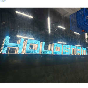 Lettres de miroir infinies 3D personnalisées en LED, enseignes de bureau, enseignes publicitaires, acrylique lumineux avec rail arrière, étanche IP65 - Product Image 6