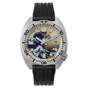 Montre de plongée automatique pour homme San Martin Abalone Tuna Kanagawa <span class=keywords><strong>NH35</strong></span>, <span class=keywords><strong>prix</strong></span> d'usine, livraison gratuite, 20 ATM, C3, acier inoxydable 316L - Product Image 5