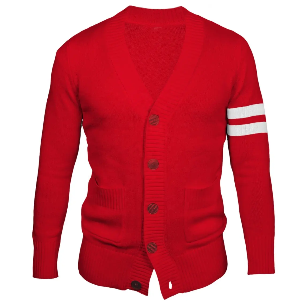 Pull en tricot personnalisé de haute qualité avec Logo Offre Spéciale pour homme, tricot rayé en coton pour l'école, Cardigan grec pour homme