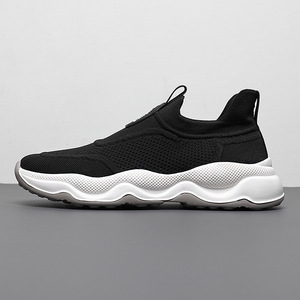 Chaussures décontractées pour hommes Empire, en maille, à enfiler, à semelle épaisse, bout rond, respirantes, doublure en peluche, semelle extérieure en caoutchouc, toutes saisons, baskets tendance - Product Image 4