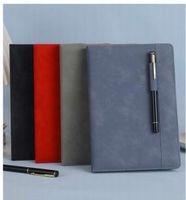 Carnet A5 en PU avec porte-stylo, agenda professionnel personnalisable pour le bureau, l'école et les fournitures scolaires