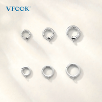 VFOOK Findings – Fermoir élégant rond en argent sterling 925 pour collier et bracelet, idéal pour le bricolage