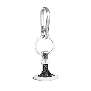Llavero con martillo de Thor de la mitología nórdica, mosquetón de aleación de zinc, cordón de cuero, colgante de regalo personal, unisex - Product Image 5