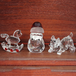 Adorno de Cristal de Santa Claus, Mini Decoración Navideña Redonda de Cristal, Base de Cristal Blanco con Color - Product Image 4