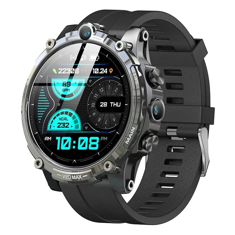 Nuova Smart Watch 4G di rete SIM Card con NFC doppia fotocamera WIFI GPS monitoraggio della salute IP67 chiamate Video vocali del telefono