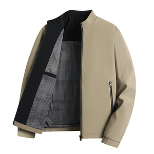 Giacca da uomo nuova moda primavera e autunno giacca da lavoro colletto con Logo anteriore per uomini d'affari di mezza età - Product Image 3