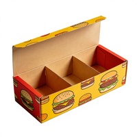 Boîtes de livraison de fast-food pour hamburgers et frites, qualité alimentaire, personnalisables avec logo, écologiques, biodégradables, pliables, finition mate, vente en gros