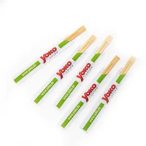 Japonês Chinês Bulk Macarrão Rodada Chopstick Colher Pauzinhos Saco De Papel Personalizado Pauzinhos De Madeira Set