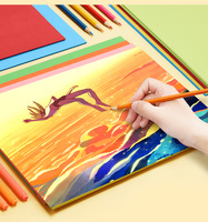 Vente en gros de papier cartonné origami coloré imperméable à double face enduit de PE, 80-300 GSM, pour cadeaux et artisanat