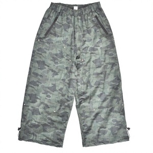 Pantalon d'hiver imperméable 10 000 mm, respirant, coupe-vent, chauffant, imprimé camouflage vert, doublure polaire isolante, fermeture à cordon - Product Image 1
