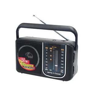 Radios portátiles Vintage con linterna, Radio Digital pequeña inalámbrica con reproductor Usb, recarga AM TV FM, multibanda, ONDA CORTA